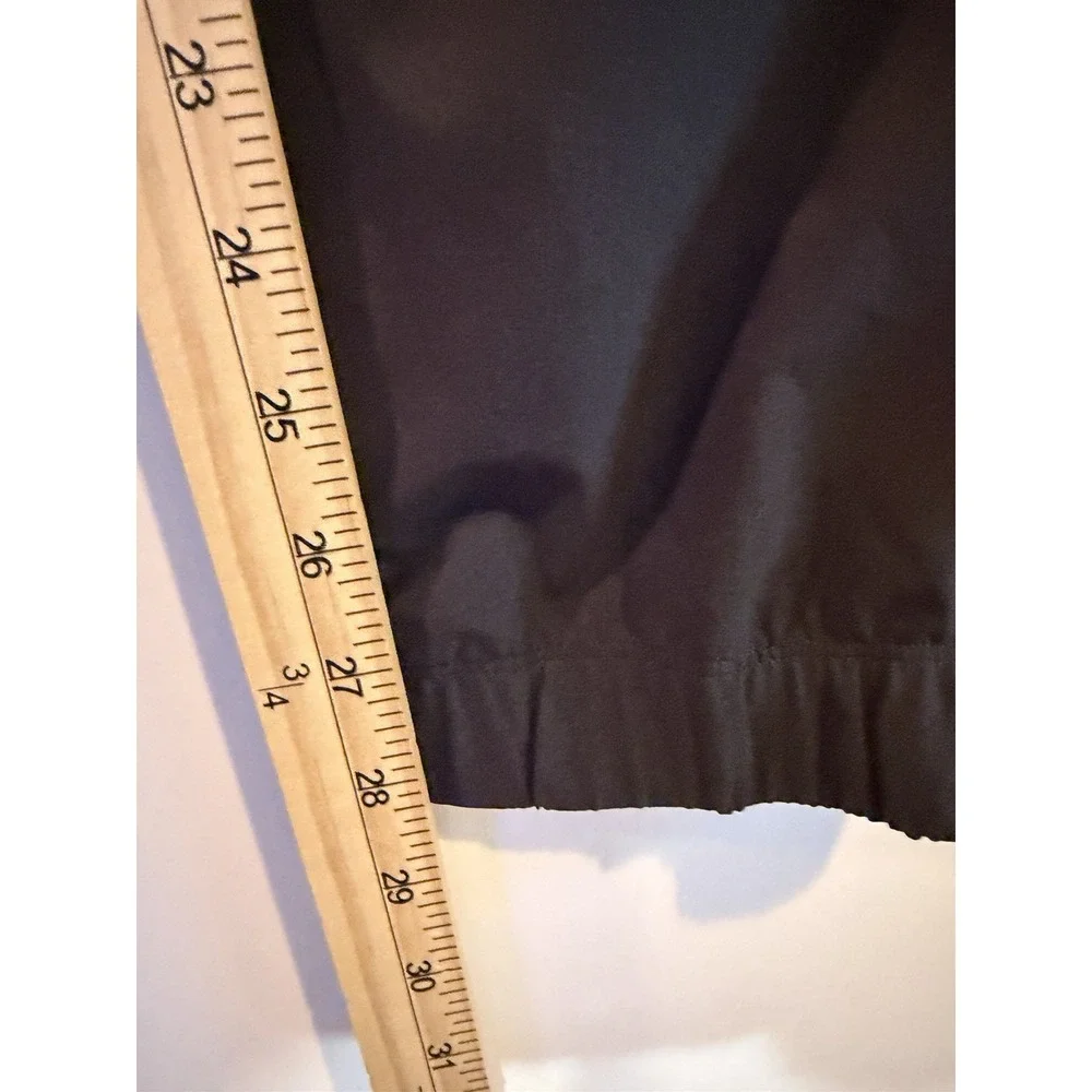 Lululemon Mens M Black Jogger Pants Drawstring Zip Pocket Tapered Athletic Sport